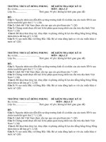 Trường THCS Lê Hồng Phong  ĐỀ THI HỌC KỲ II  LỚP 8 MÔN ĐỊA