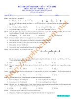 Đề luyện thi THPT Quốc gia môn Vật lý số 17
