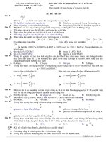 Đề thi thử TN 2014 - Cơ bản môn vật lý