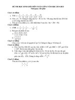 Đề thi olympic giỏi toán lớp 6 năm học 2014 2015