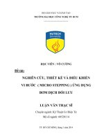 Nghiên cứu, thiết kế và điều khiển vi bước (Micro stepping) ứng dụng bơm dịch đối lưu
