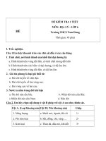 Đề kiểm tra 1 tiết lớp 6 môn Địa lý trường THCS Tam Hưng