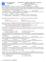 Đề thi thử đại học số 11 môn vật lý