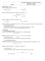 Đề thi học kì môn Toán lớp 11 (18)