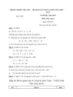 Đề thi giữa học kì 2 lớp 6 môn Toán - THCS Việt Yên năm 2015