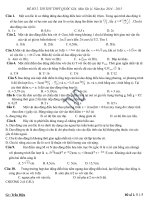 Đề thi thử vật lý THPT quốc gia môn vật lý