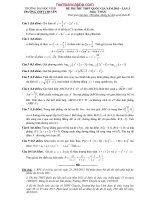 Đề thi thử THPT QG môn Toán 2015 ĐH Vinh lần 3