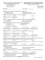 TTGDTX QUẢNG ĐIỀN ĐỀ THI HỌC KÌ 1 MÔN HÓA 10