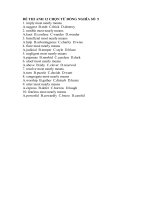 ĐỀ THI ANH 12 CHỌN TỪ ĐỒNG NGHĨA SỐ  5