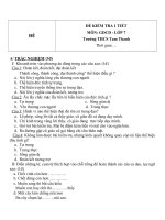 Đề kiểm tra 1 tiết môn GDCD lớp 7 trường THCS Tam Thanh