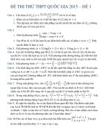 Đề thi thử THPT Quốc gia môn Toán 2015 số 1