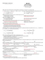 Đề ôn thi đại học môn Vật lý số 3