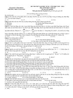 Đề sinh học 12 - sưu tầm giới thiệu đề kiểm tra, thi học sinh giỏi, thi thử đại học tham khảo (282)