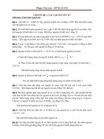 CHUYÊN đề 1: Cấu tạo nguyên tử bảng tuần hoàn( dạy thêm hoặc chuyên đề)