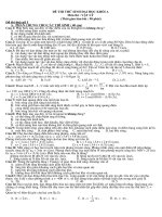 Đề thử đại học môn Vật lý số 31