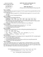 TRƯỜNG THPT NAM TRỰC ĐỀ KIỂM TRA HỌC KÌ 1 LỚP 10 MÔN HÓA HỌC