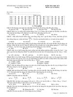 Đề kiểm tra học kì 1 lớp 10 môn vật lý