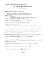 Đề luyện thi thử THPT quốc gia môn Toán số 7