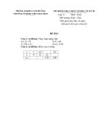 ĐỀ KIỂM TRA CHẤT LƯỢNG TUẦN 20 Lớp: 6          Môn: Toán