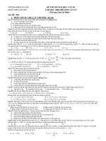 Đề thi thử đại học môn Vật lý số 1