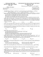 Thi thử THPT Quốc Gia trường THPT Công nghiệp Việt Trì môn Vật Lý