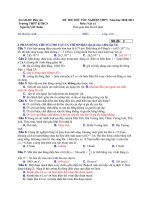 Đề thi thử tốt nghiệp đại học môn Vật Lý (3)