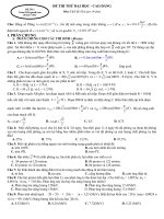 ĐỀ THI THỬ LẦN 3 môn vật lý