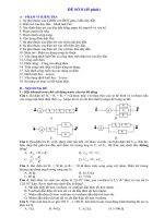 Đề thi trắc nghiệm và tự luận môn vật lý 9 đề số 8