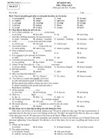 Kiểm tra HKII tiếng Anh lóp 8