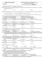 SỞ GD&ĐT QUẢNG BÌNH ĐỀ KIỂM TRA HỌC KỲ I - NĂM HỌC 2013-2014  MÔN  LÝ LỚP 12, CHƯƠNG TRÌNH THPT