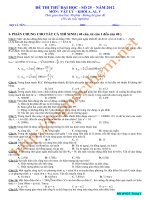 Đề luyện thi đại học môn Vật lý khối A số 25