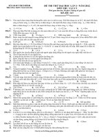 Đề thi thử đại học môn Vật lý chọn lọc số 12