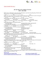 Đề thi thử đại học môn Hóa học (30)