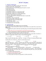 Đề thi trắc nghiệm và tự luận môn vật lý 9 đề số 7