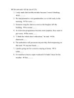 Đề thi môn anh viết lại câu số 25