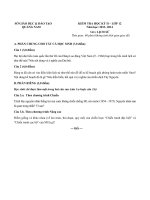 Đề thi học kì 2 môn lịch sử lớp 12 năm 2014 (chương trình nâng cao)