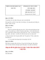 đề thi giữa học kì 2 lớp 7 môn Văn năm 2015 - Việt Yên