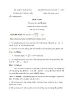 Đề thi học kì 2 lớp 12 môn Toán 2015 THPT Lê Quý Đôn