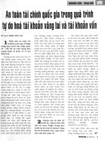 An toàn tài chính quốc gia trong quá trình tự do hóa tài khoản vãng lai và tài khoản vốn