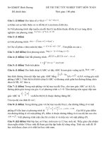 Đề tự luyện thi THPT Quốc gia môn toán số 6