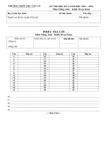 TRƯỜNG THPT CHU VĂN AN KỲ THI HỌC KỲ I NĂM HỌC 2014 – 2015 MÔN TIẾNG ANH 10 CƠ BẢN