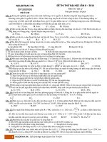 Đề thi thử vật lý 248 (lần 8 có đáp án)