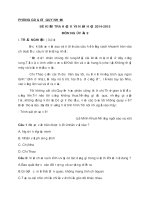 Đề thi học kì 2 lớp 9 môn Văn - Phòng GD&ĐT Quy Nhơn năm 2015