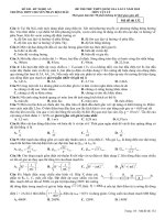 Đề thi thử chuyên Phan Bội Châu, Nghệ An, Lần 1 môn vật lý