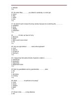 Tổng hợp câu hỏi trắc nghiệm môn Tiếng Anh (12)