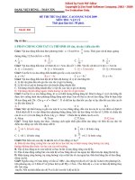 Đề thử đại học môn Vật lý số 23