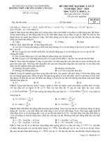 Đề thi thử Đại học lần 4 năm 2014 THPT chuyên Lương Văn Tụy môn vật lý (4)