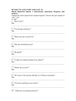 Đề THI CÂU GIÁN TIếP ANH 12 Số  15