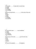 Tổng hợp câu hỏi trắc nghiệm môn Tiếng Anh (11)