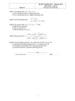 Đề kiểm tra học kì 2 môn Toán lớp 10 (11)